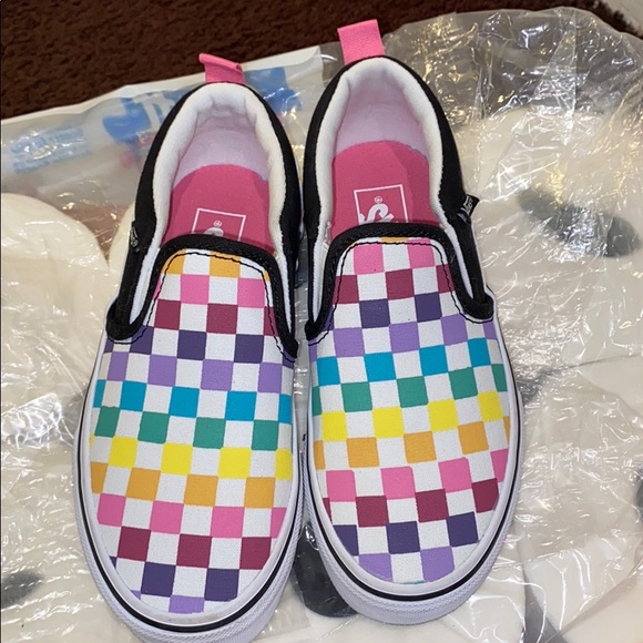 party checkerboard vans